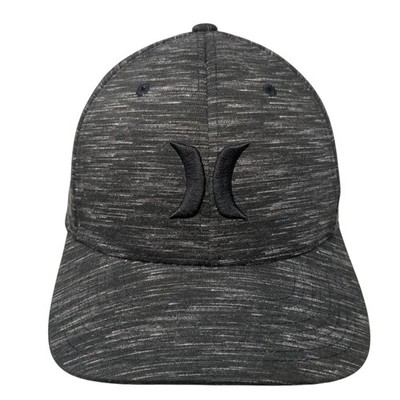 Hurley Fitted Baseball Cap Black XL Embroidered Vented Holes Flexfit Yupoong