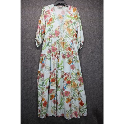 johnny was loran tiered maxi dress Johnny Was Tiered Maxi Dress