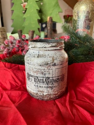 Shabby chic, Vintage, Glasvase Unikat, Künstlerstück ''Paul Charvet''