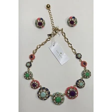 NWT vtg Kate Spade "Puttin' on the Ritz" Floral Collar Necklace Earring Set
