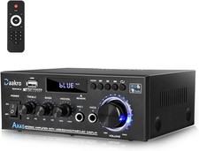 300W Bluetooth 5.0 Stereo Amplifier - Compact Home Audio System with USB/SD