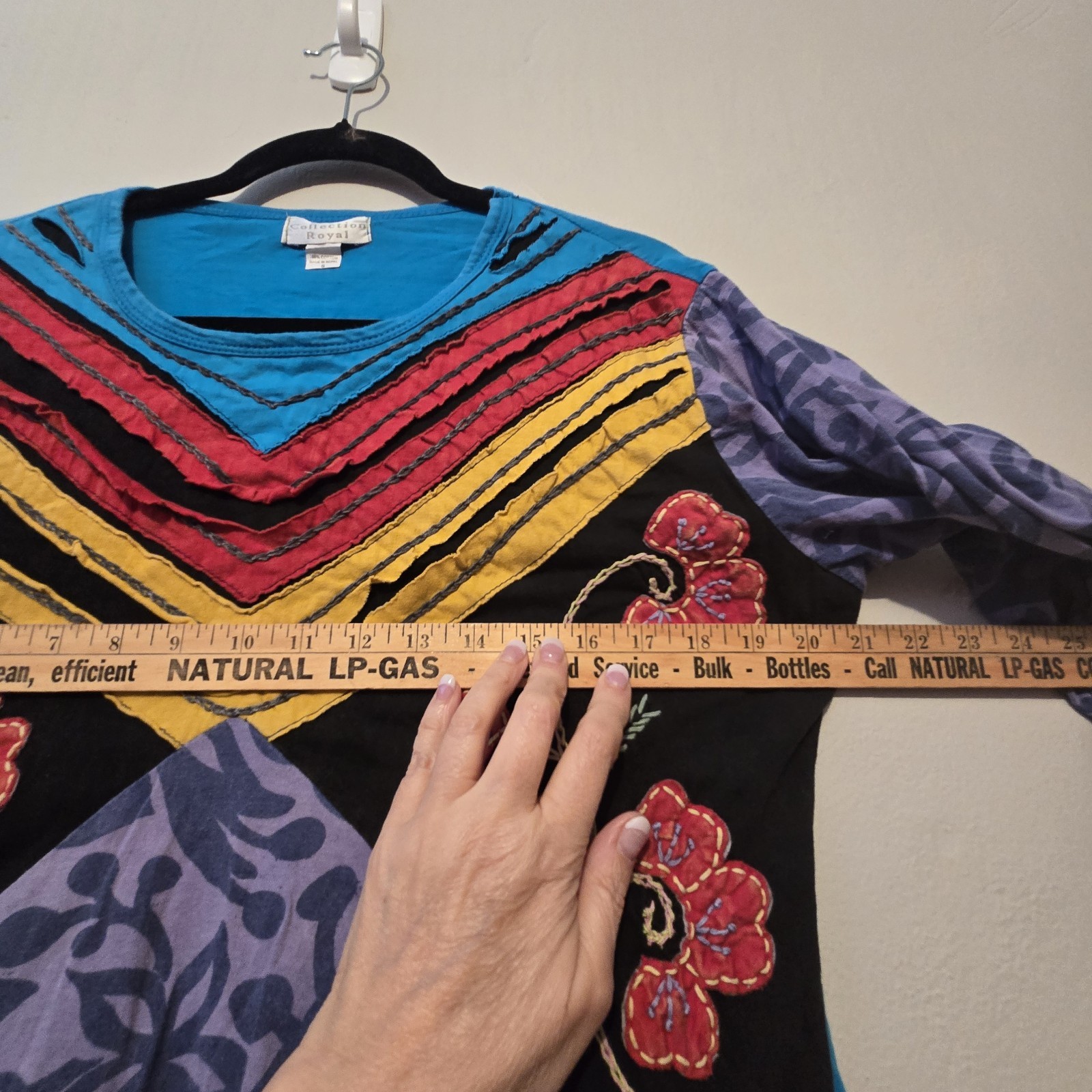 Collection Royale Patchwork Floral Top Womens SM … - image 10