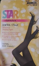 NEW NIP Star Power by Spanx Center Stage patterned shaping tights size C ribbed