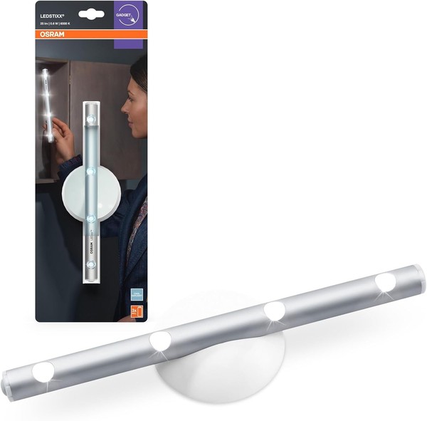 Osram Led Stableuchte Stablampe Ledstixx Batteriebetrieben 6500K IP20 Silber-image