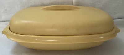Vintage Harvest Gold Tupperware 3pc. Veggie Rice Steamer #1273 Complete