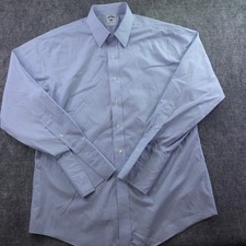Brooks Brothers Dress Shirt 16.5 34 Slim Fit Non Iron Blue Striped French Cuff