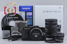 "Count 260" Olympus PEN Lite E-PL7 Black 16.1 MP EZ 14-42 40-150 Lenses w/ Box