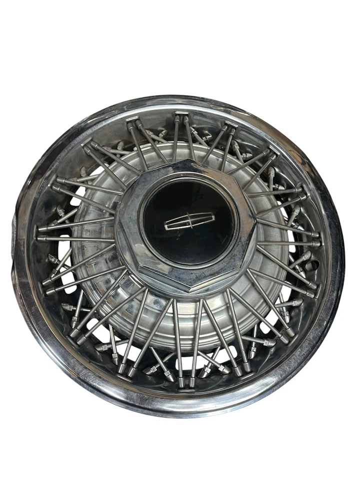 Juego de 4 tapacubos Lincoln Continental Mark Town Car 1983 1989 15" radios de cable LEER Foto 2 de 4