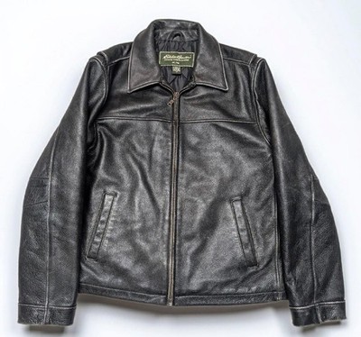 vintage EDDIE BAUER leather jacket M butter-soft INSULATED