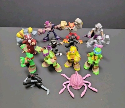 TMNT Half Shell Heroes Mini Figures Lot 14 Teenage Mutant Ninja Turtles Viacom 