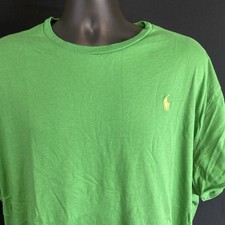 Polo Ralph Lauren Mens Classic Fit T-Shirt Green Yellow Pony XXL