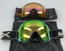 Anon M4 Snow Goggles Black With 2 Lens And Dust Clothes Needs Repair & Scratches