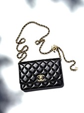 Chanel 2026 Lambskin Quilted Leather Adjustable Wallet on Chain WOC 