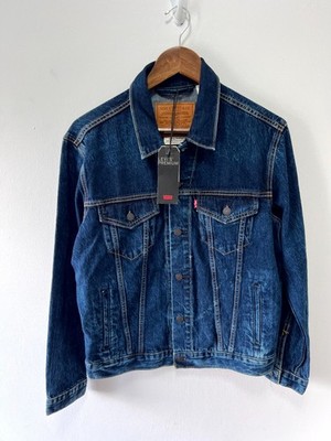 Levi's Trucker Jacke Herren Mittelblau Denim Baumwolle Medium Wash Indigo | Neu