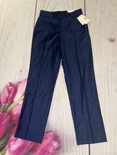 New Calvin Klein Boys Dress Pants Size 14 Reg Flat Front Slim Fit Blue