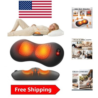 3-in-1 Ergonomic Back Restore Massage Pillow with Heat & Vibration Relief