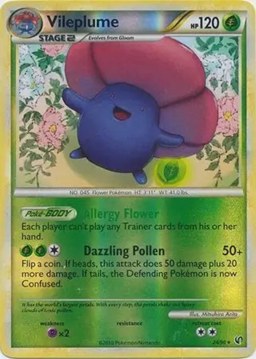 Vileplume - 24/90 - Pokemon Undaunted Reverse Holo Rare LP