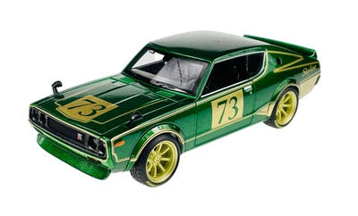 MAISTO DESIGN 1973 NISSAN SKYLINE 2000 GT-R KPGC110 GRUN 1:24 DIE CAST NEU BOX - Bild 1 von 4