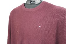 TOMMY HILFIGER MEN'S MAROON KNIT CREWNECK SWEATER SZ: 2XL 2X XXL NWT