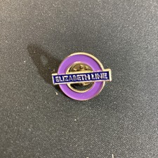 Elizabeth Line London Underground Tube Enamel Pin Badge Transport TfL Rare Queen