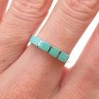 Old Pawn Sterling Silver Vintage Southwestern Turquoise Tribal Ring Size 6.25