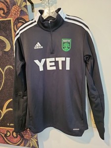 Adidas YETI AUSTIN FC Mens Medium Soccer Aeroready 1/4 Zip Pullover Polyester 