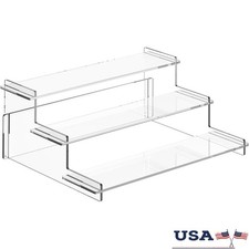 Acrylic 3 Tier Display Stand Clear Organizer Home Kitchen Store Showcase New