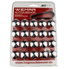 20x Radschraubenkappen Abdeckkappen für Radschrauben Radmuttern SW 21 Chrom