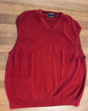 Lyle Scott Sweater Vest Size XL Red Cable Kni...