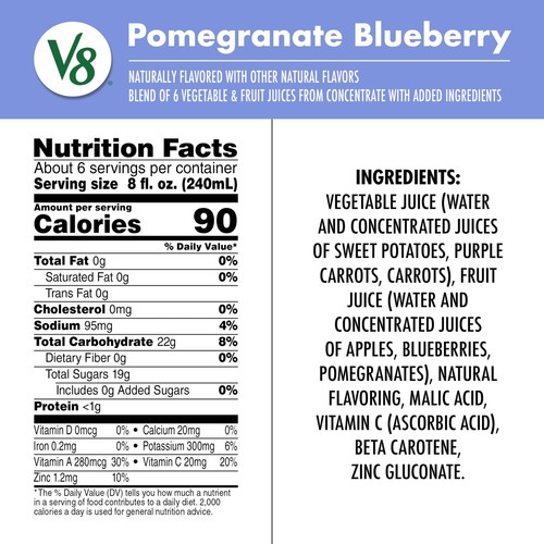 Blends 100% Juice Pomegranate Blueberry Juice, 46 fl oz Bottle (Pack of 6) - Picture 6 of 7