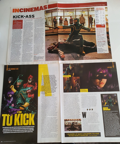 KICK ASS POSTER /Clippings Nicolas Cage Aaron Johnson Goonies National Treasure - Picture 5 of 7