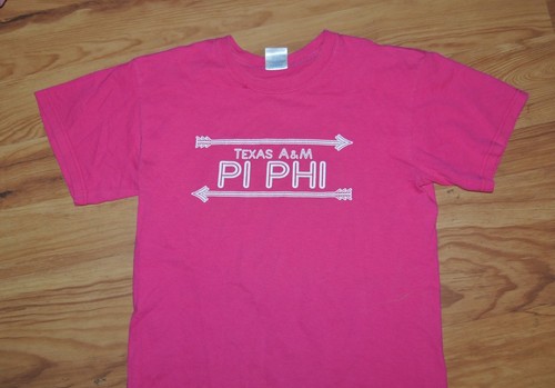 t-shirt small pi phi sorority texas a&m university 19 inches pit to pit - Imagen 2 de 5
