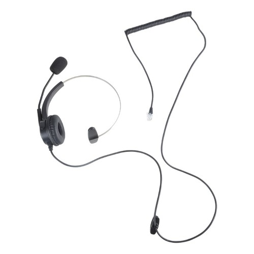 Casque téléphonique 4 broches RJ11 opérateur filaire monaural centre d'appels casque BK
