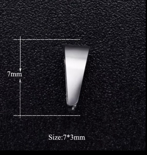 10PC Stainless Steel Pendant Bail Charm Clasp Pinch Clip Buckle Hook upto 9mm AU - Picture 4 of 9