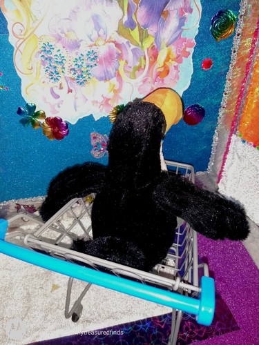 🦄Ganz / Webkinz "Toco Toucan" {Bird} Black Color w/White Chest HM223 9" Plush! - Picture 2 of 15