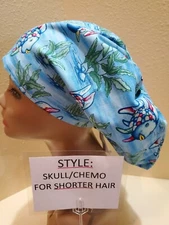 Sparkle Fish Women's  Euro/Chef Surgical Scrub Hat/Cap Handmade