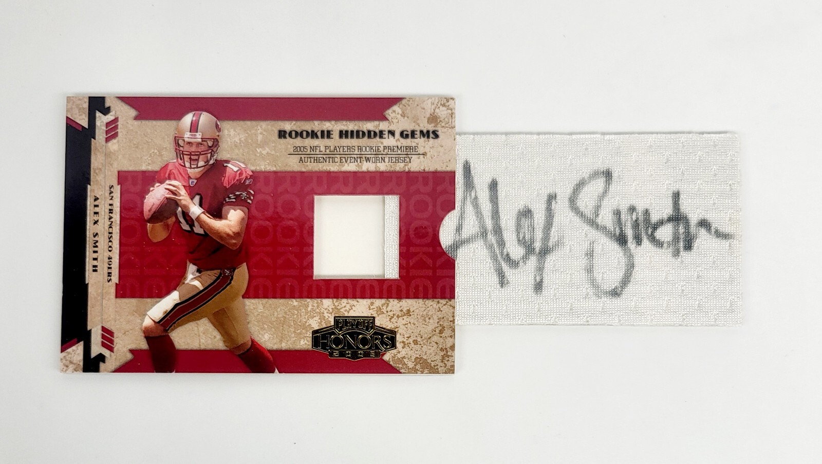 MINT #/50 RPA AUTO RC PATCH JERSEY 2005 HONORS ALEX SMITH SAN FRANCISCO 49ERS SP
