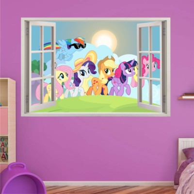 s72  Wandtattoo 120 cm my little pony fenster STICKER 3D Wandaufkleber 