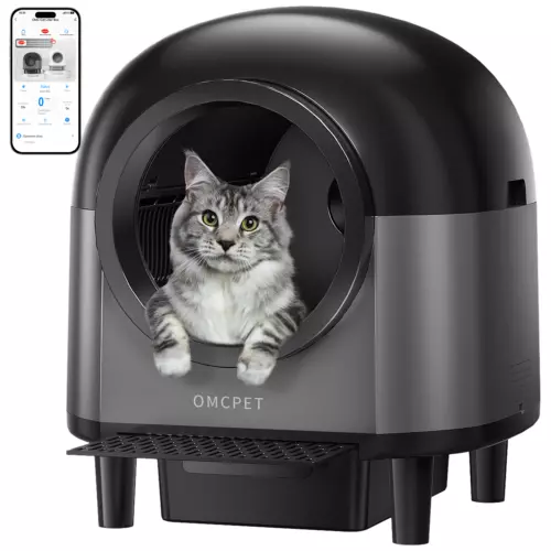 OMCPET Cat Litter Box Self Cleaning Odor Removal 10L Litter Liner Deodorize