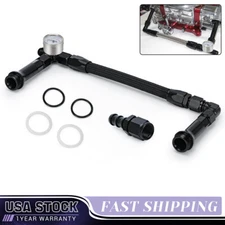 AN6 Dual Feed Fuel Line for Holley 4150/4160 Carbs - W/ White Gauge & Fittings