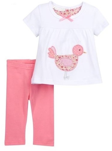 Elegante Conjunto de Leggings Camiseta Bebé Niña Trajes Para Niñas Pequeñas Ropa Rosa 12 Mo - Imagen 2 de 3