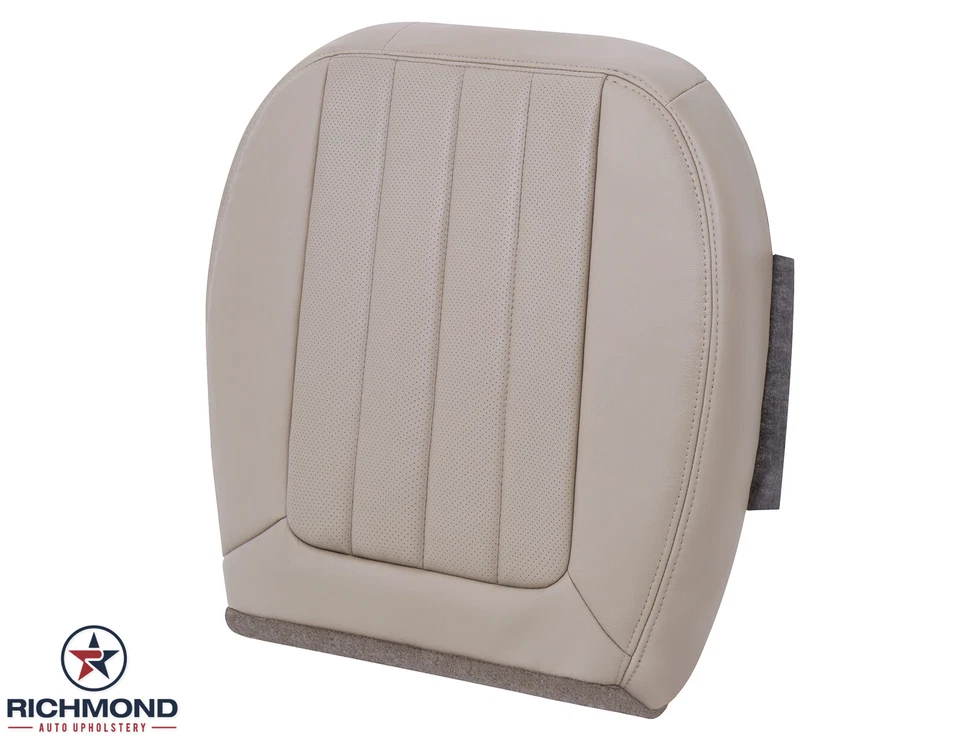 Lincoln LS 2003 04 05 2006 - Parte inferior del lado del conductor cubierta de asiento de cuero perforado tostado Foto 4 de 4