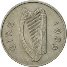 #418934 M&uuml;nze, IRELAND REPUBLIC, 5 Pence, 1969, SS, Copper-nickel, KM:22