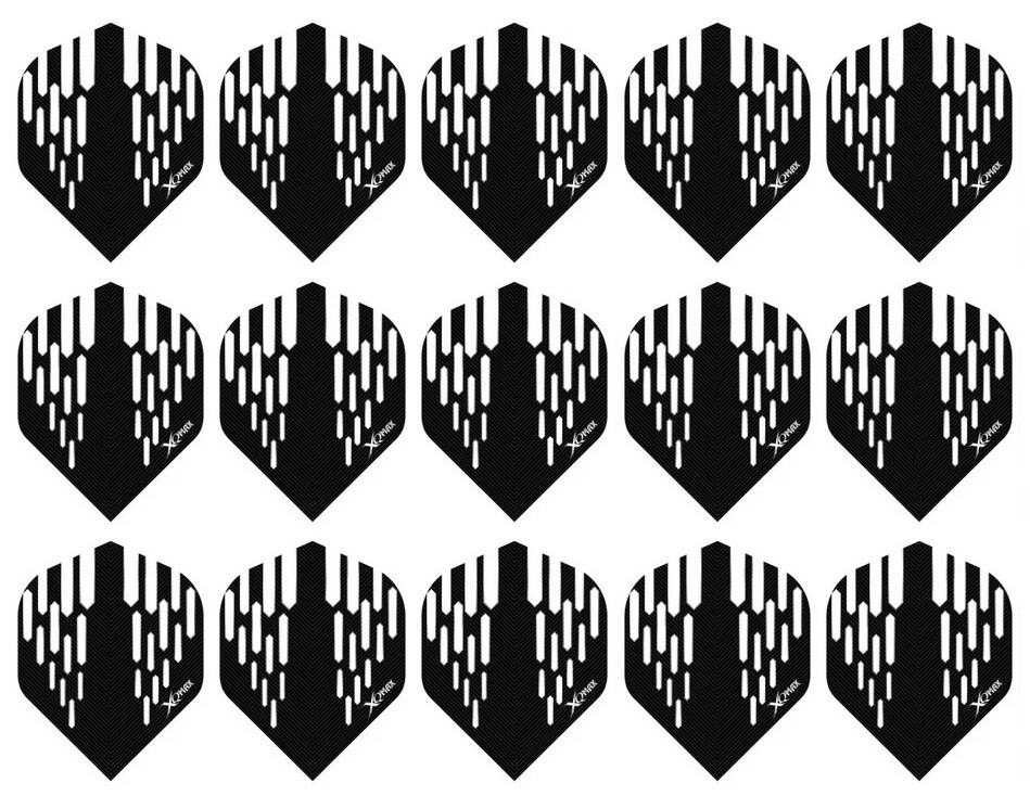 5 Sets XQMAX Contour 100 Micron Standard Dart Flights - Versandverfolgung - Weiß