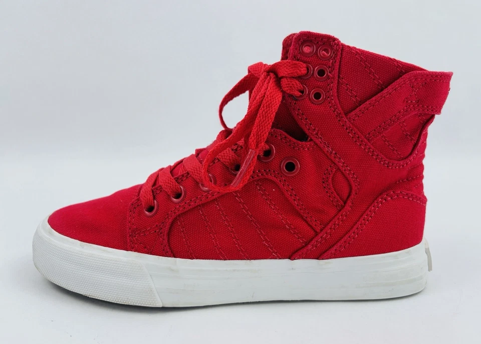 Zapatillas de skate Supra Muska 001 SkyTop rojas para mujer talla 5,5 Foto 4 de 4