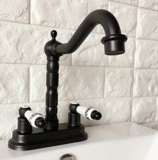 Black oil Antique Brass Deck Mount Kitchen Faucet Bathroom Sink Mixer Tap 2hg070
