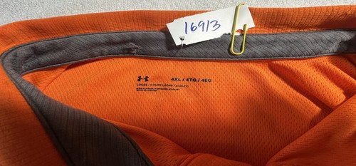 Under Armour men’s orange 4XL polo shirt short sleeve stretch Jordan - Picture 3 of 4