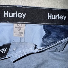 Hurley All Day Hybrid Shorts Mens 40 Blue Quick Dry Stretch Reflective Wicking