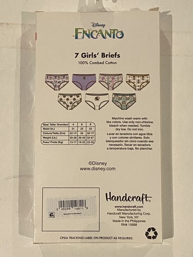 Disney Encanto 21 Girls Briefs Panties Underwear Sz 8 Mirabel Isabela Luisa 3pks - Picture 5 of 6