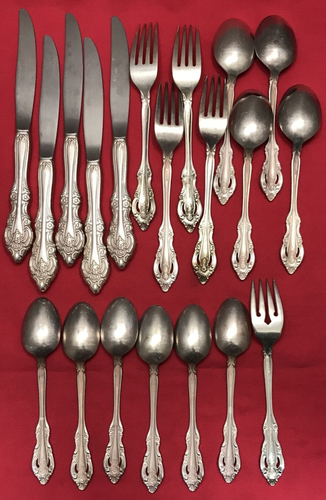 20 Pc 1965 SILVER ARTISTRY Silverplated FORKS KNIVES SPOONS by Community - Picture 3 of 4